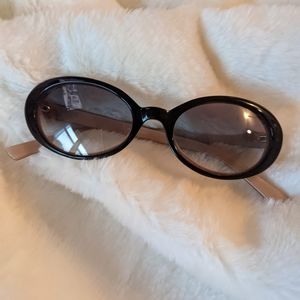 Kate Spade Black and Tan Oval Sunglasses